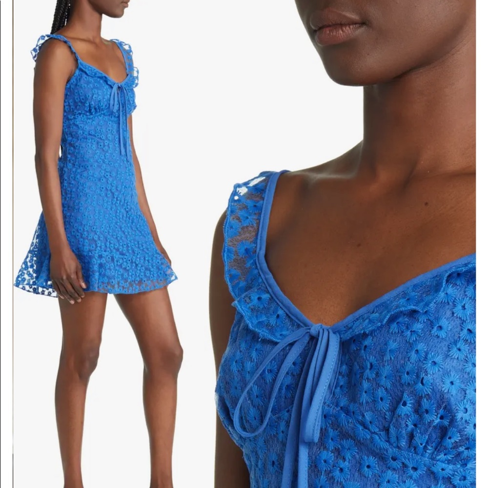 Charmaine Embroidered Minidress LULUS